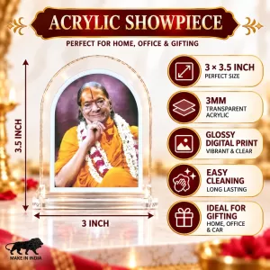 Jagadguru Kripalu Maharaj L Shape Acrylic Showpiece 3 X 3.5 Inch For Home, Office And Car (F175960) Jagadguru Kripalu Maharaj L Shape Acrylic Showpiece 3 X 3.5 Inch For Home, Office And Car (F175960)