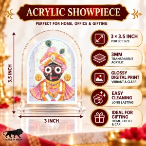 Lord Jagannath L Shape Acrylic Showpiece 3 X 3.5 Inch For Home, Office And Car (F175961) Lord Jagannath L Shape Acrylic Showpiece 3 X 3.5 Inch For Home, Office And Car (F175961)
