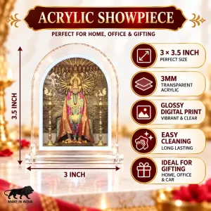 Shree Swami Samarth L Shape Acrylic Showpiece 3 X 3.5 Inch For Home, Office And Car (F175962) Shree Swami Samarth L Shape Acrylic Showpiece 3 X 3.5 Inch For Home, Office And Car (F175962)