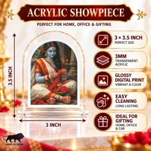Maa Durga L Shape Acrylic Showpiece 3 X 3.5 Inch For Home, Office And Car (F175992) Maa Durga L Shape Acrylic Showpiece 3 X 3.5 Inch For Home, Office And Car (F175992)