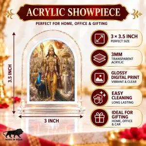 Lord L Shape Acrylic Showpiece 3 X 3.5 Inch For Home, Office And Car (F176009)