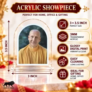 Radhanath Swami L Shape Acrylic Showpiece 3 X 3.5 Inch For Home, Office And Car (F176025) Radhanath Swami L Shape Acrylic Showpiece 3 X 3.5 Inch For Home, Office And Car (F176025)