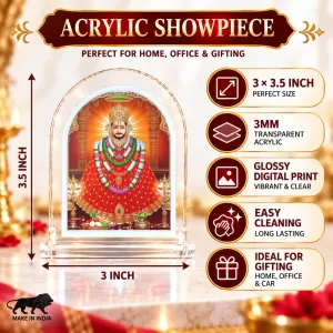 Khatu Shyam L Shape Acrylic Showpiece 3 X 3.5 Inch For Home, Office And Car (F176036) Khatu Shyam L Shape Acrylic Showpiece 3 X 3.5 Inch For Home, Office And Car (F176036)