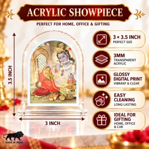 Shree Krishna L Shape Acrylic Showpiece 3 X 3.5 Inch For Home, Office And Car (F176052) Shree Krishna L Shape Acrylic Showpiece 3 X 3.5 Inch For Home, Office And Car (F176052)