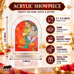 Yashoda Krishna L Shape Acrylic Showpiece 3 X 3.5 Inch For Home, Office And Car (F176077) Yashoda Krishna L Shape Acrylic Showpiece 3 X 3.5 Inch For Home, Office And Car (F176077)