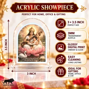 Saras L Shape Acrylic Showpiece 3 X 3.5 Inch For Home, Office And Car (F176092)