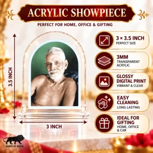 Ramana Maharshi L Shape Acrylic Showpiece 3 X 3.5 Inch For Home, Office And Car (F176103) Ramana Maharshi L Shape Acrylic Showpiece 3 X 3.5 Inch For Home, Office And Car (F176103)