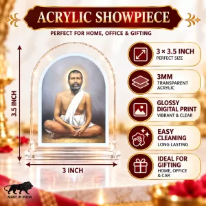 Ramakrishna Paramahamsa L Shape Acrylic Showpiece 3 X 3.5 Inch For Home, Office And Car (F176107) Ramakrishna Paramahamsa L Shape Acrylic Showpiece 3 X 3.5 Inch For Home, Office And Car (F176107)