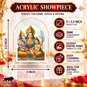 Maa Durga L Shape Acrylic Showpiece 3 X 3.5 Inch For Home, Office And Car (F176128) Maa Durga L Shape Acrylic Showpiece 3 X 3.5 Inch For Home, Office And Car (F176128)