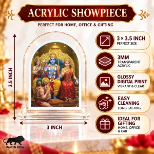 Ram Darbar L Shape Acrylic Showpiece 3 X 3.5 Inch For Home, Office And Car (F176139) Ram Darbar L Shape Acrylic Showpiece 3 X 3.5 Inch For Home, Office And Car (F176139)