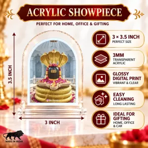 Shiva Lingam L Shape Acrylic Showpiece 3 X 3.5 Inch For Home, Office And Car (F176140)