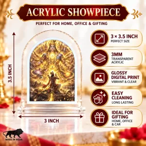 Lord L Shape Acrylic Showpiece 3 X 3.5 Inch For Home, Office And Car (F176162)