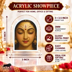 Durga Maa L Shape Acrylic Showpiece 3 X 3.5 Inch For Home, Office And Car (F176168) Durga Maa L Shape Acrylic Showpiece 3 X 3.5 Inch For Home, Office And Car (F176168)