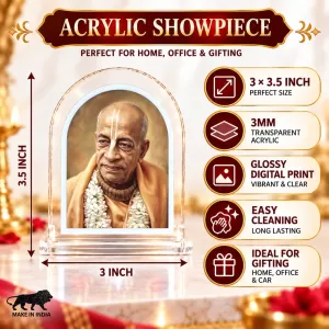 Srila Prabhupada L Shape Acrylic Showpiece 3 X 3.5 Inch For Home, Office And Car (F176172) Srila Prabhupada L Shape Acrylic Showpiece 3 X 3.5 Inch For Home, Office And Car (F176172)