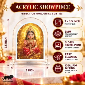 Baby Durga L Shape Acrylic Showpiece 3 X 3.5 Inch For Home, Office And Car (F176180) Baby Durga L Shape Acrylic Showpiece 3 X 3.5 Inch For Home, Office And Car (F176180)