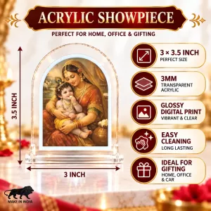 Yashoda Krishna L Shape Acrylic Showpiece 3 X 3.5 Inch For Home, Office And Car (F176193) Yashoda Krishna L Shape Acrylic Showpiece 3 X 3.5 Inch For Home, Office And Car (F176193)