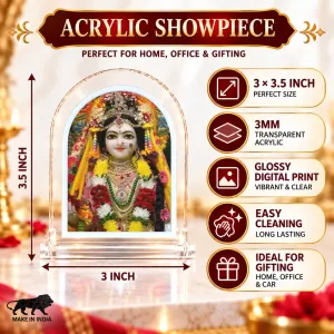 Radharani L Shape Acrylic Showpiece 3 X 3.5 Inch For Home, Office And Car (F176220) Radharani L Shape Acrylic Showpiece 3 X 3.5 Inch For Home, Office And Car (F176220)