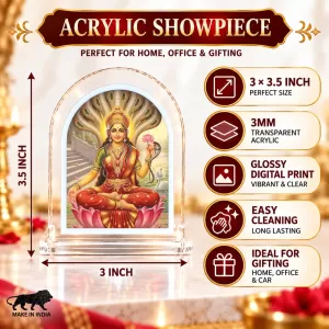 Manasa L Shape Acrylic Showpiece 3 X 3.5 Inch For Home, Office And Car (F176250)