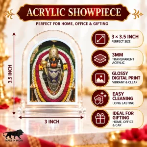 Hanuman L Shape Acrylic Showpiece 3 X 3.5 Inch For Home, Office And Car (F176278)