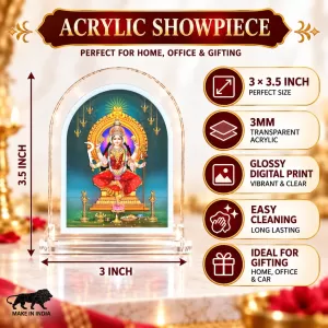 Goddess Durga L Shape Acrylic Showpiece 3 X 3.5 Inch For Home, Office And Car (F176323) Goddess Durga L Shape Acrylic Showpiece 3 X 3.5 Inch For Home, Office And Car (F176323)