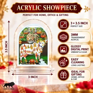 Kamadhenu L Shape Acrylic Showpiece 3 X 3.5 Inch For Home, Office And Car (F176330) Kamadhenu L Shape Acrylic Showpiece 3 X 3.5 Inch For Home, Office And Car (F176330)