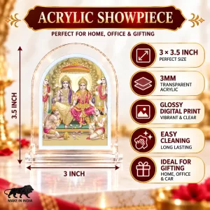 Goddess Lakshmi Narayan L Shape Acrylic Showpiece 3 X 3.5 Inch For Home, Office And Car (F176337) Goddess Lakshmi Narayan L Shape Acrylic Showpiece 3 X 3.5 Inch For Home, Office And Car (F176337)