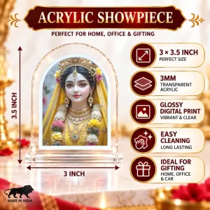 Radharani L Shape Acrylic Showpiece 3 X 3.5 Inch For Home, Office And Car (F176349) Radharani L Shape Acrylic Showpiece 3 X 3.5 Inch For Home, Office And Car (F176349)