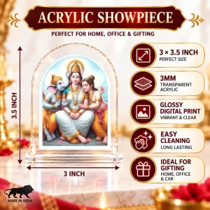Maa Durga L Shape Acrylic Showpiece 3 X 3.5 Inch For Home, Office And Car (F176370) Maa Durga L Shape Acrylic Showpiece 3 X 3.5 Inch For Home, Office And Car (F176370)