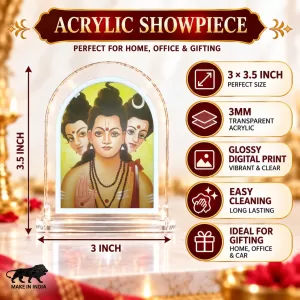 Sri Dattatreya L Shape Acrylic Showpiece 3 X 3.5 Inch For Home, Office And Car (F176385) Sri Dattatreya L Shape Acrylic Showpiece 3 X 3.5 Inch For Home, Office And Car (F176385)