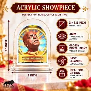 Srila Prabhupada L Shape Acrylic Showpiece 3 X 3.5 Inch For Home, Office And Car (F176406) Srila Prabhupada L Shape Acrylic Showpiece 3 X 3.5 Inch For Home, Office And Car (F176406)