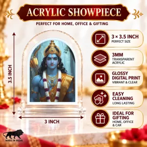 Lord Rama L Shape Acrylic Showpiece 3 X 3.5 Inch For Home, Office And Car (F176454) Lord Rama L Shape Acrylic Showpiece 3 X 3.5 Inch For Home, Office And Car (F176454)