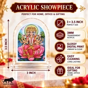 Mata Gayatri L Shape Acrylic Showpiece 3 X 3.5 Inch For Home, Office And Car (F176456) Mata Gayatri L Shape Acrylic Showpiece 3 X 3.5 Inch For Home, Office And Car (F176456)