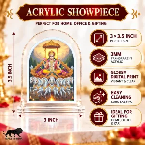 Lord Surya L Shape Acrylic Showpiece 3 X 3.5 Inch For Home, Office And Car (F176467) Lord Surya L Shape Acrylic Showpiece 3 X 3.5 Inch For Home, Office And Car (F176467)