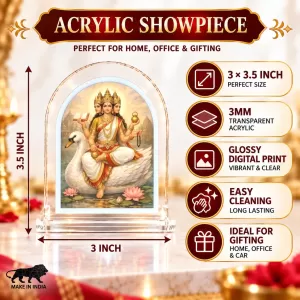 Mata Gayatri L Shape Acrylic Showpiece 3 X 3.5 Inch For Home, Office And Car (F176508) Mata Gayatri L Shape Acrylic Showpiece 3 X 3.5 Inch For Home, Office And Car (F176508)