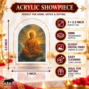 Swami Vivekananda L Shape Acrylic Showpiece 3 X 3.5 Inch For Home, Office And Car (F176585) Swami Vivekananda L Shape Acrylic Showpiece 3 X 3.5 Inch For Home, Office And Car (F176585)