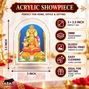 Goddess Lakshmi L Shape Acrylic Showpiece 3 X 3.5 Inch For Home, Office And Car (F176599)