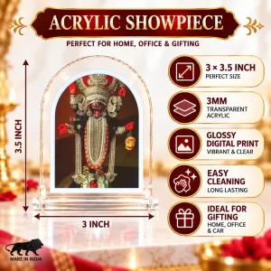 Goddess Kali L Shape Acrylic Showpiece 3 X 3.5 Inch For Home, Office And Car (F176631)
