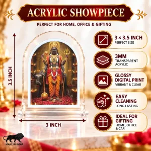 Lord Shani Dev L Shape Acrylic Showpiece 3 X 3.5 Inch For Home, Office And Car (F176636) Lord Shani Dev L Shape Acrylic Showpiece 3 X 3.5 Inch For Home, Office And Car (F176636)