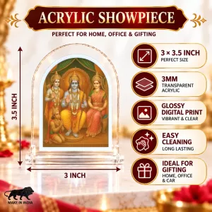 Ram Darbar L Shape Acrylic Showpiece 3 X 3.5 Inch For Home, Office And Car (F176639) Ram Darbar L Shape Acrylic Showpiece 3 X 3.5 Inch For Home, Office And Car (F176639)