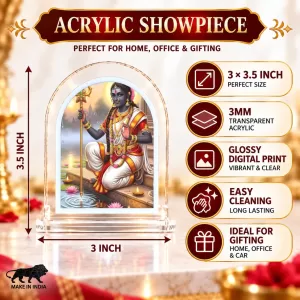Maa Durga L Shape Acrylic Showpiece 3 X 3.5 Inch For Home, Office And Car (F176704) Maa Durga L Shape Acrylic Showpiece 3 X 3.5 Inch For Home, Office And Car (F176704)
