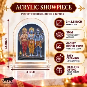 Hindu L Shape Acrylic Showpiece 3 X 3.5 Inch For Home, Office And Car (F176721) Hindu L Shape Acrylic Showpiece 3 X 3.5 Inch For Home, Office And Car (F176721)