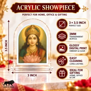 Maa Durga L Shape Acrylic Showpiece 3 X 3.5 Inch For Home, Office And Car (F176725) Maa Durga L Shape Acrylic Showpiece 3 X 3.5 Inch For Home, Office And Car (F176725)