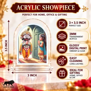 Lord Jagannath L Shape Acrylic Showpiece 3 X 3.5 Inch For Home, Office And Car (F176756) Lord Jagannath L Shape Acrylic Showpiece 3 X 3.5 Inch For Home, Office And Car (F176756)