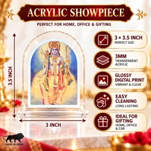 Lord Rama L Shape Acrylic Showpiece 3 X 3.5 Inch For Home, Office And Car (F176759) Lord Rama L Shape Acrylic Showpiece 3 X 3.5 Inch For Home, Office And Car (F176759)