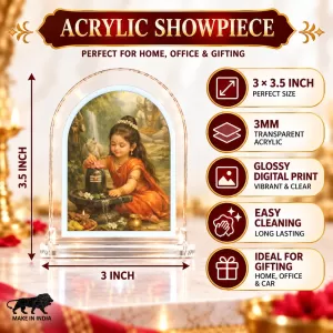 Baby Durga L Shape Acrylic Showpiece 3 X 3.5 Inch For Home, Office And Car (F176762) Baby Durga L Shape Acrylic Showpiece 3 X 3.5 Inch For Home, Office And Car (F176762)