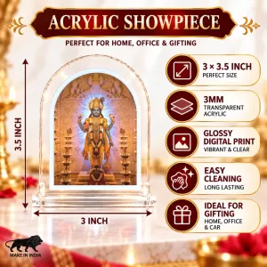 Shree Krishna L Shape Acrylic Showpiece 3 X 3.5 Inch For Home, Office And Car (F176773) Shree Krishna L Shape Acrylic Showpiece 3 X 3.5 Inch For Home, Office And Car (F176773)