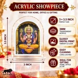 Lord Shani Dev L Shape Acrylic Showpiece 3 X 3.5 Inch For Home, Office And Car (F176782) Lord Shani Dev L Shape Acrylic Showpiece 3 X 3.5 Inch For Home, Office And Car (F176782)