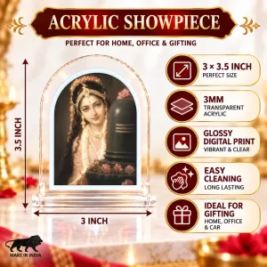 Shree Radha Rani L Shape Acrylic Showpiece 3 X 3.5 Inch For Home, Office And Car (F176783) Shree Radha Rani L Shape Acrylic Showpiece 3 X 3.5 Inch For Home, Office And Car (F176783)