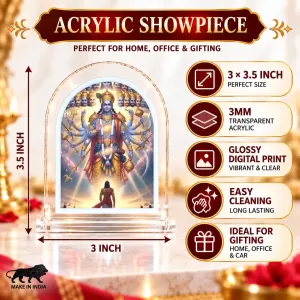Shree Krishna L Shape Acrylic Showpiece 3 X 3.5 Inch For Home, Office And Car (F176835) Shree Krishna L Shape Acrylic Showpiece 3 X 3.5 Inch For Home, Office And Car (F176835)