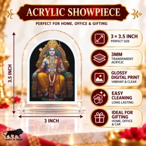 Lord Rama L Shape Acrylic Showpiece 3 X 3.5 Inch For Home, Office And Car (F176840) Lord Rama L Shape Acrylic Showpiece 3 X 3.5 Inch For Home, Office And Car (F176840)